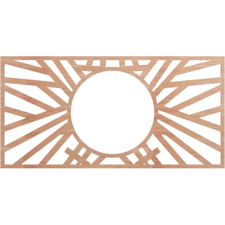 Ekena Millwork Hoover Wood Fretwork Pierced Ceiling Medallion, Cherry, 32"W x 16"H x 11 7/8"ID x 3/8"T CMWP32X16X0375HOCH